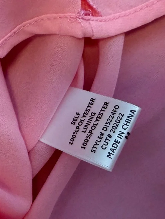 FORE Pink Puff Sleeve Mini Dress Women's Size Medium Square Neck Cottagecore - Picture 9 of 10